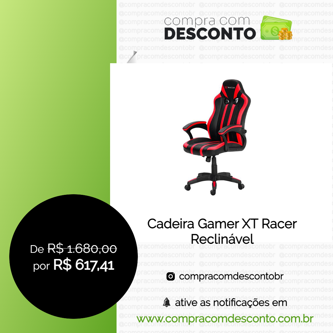 Cadeira Gamer XT Racer Reclinável na loja Magalu - Compra Com Desconto