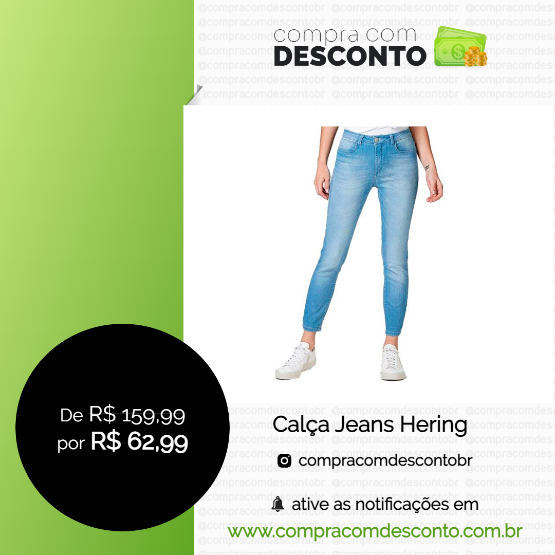 Calça Jeans Hering na loja Magalu - Compra Com Desconto