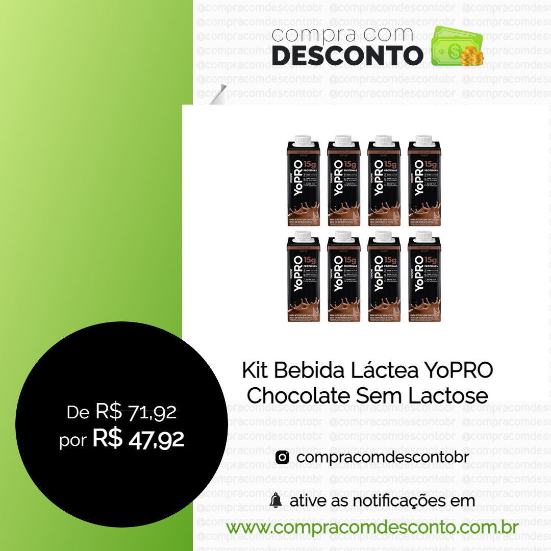 Kit Bebida Láctea YoPRO Chocolate Sem Lactose na loja Magalu - Compra Com Desconto