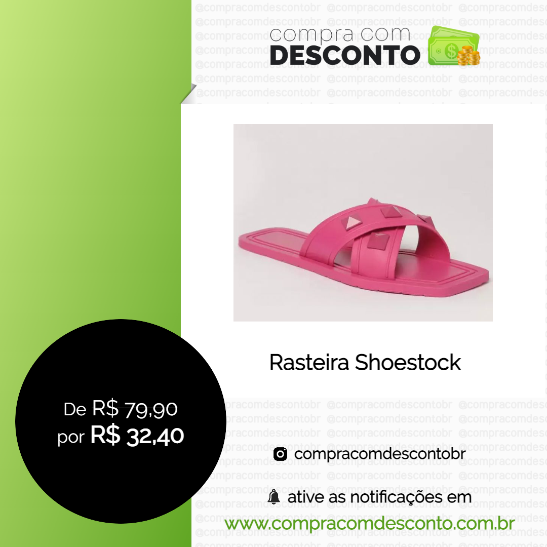 Rasteira Shoestock na loja Magalu - Compra Com Desconto