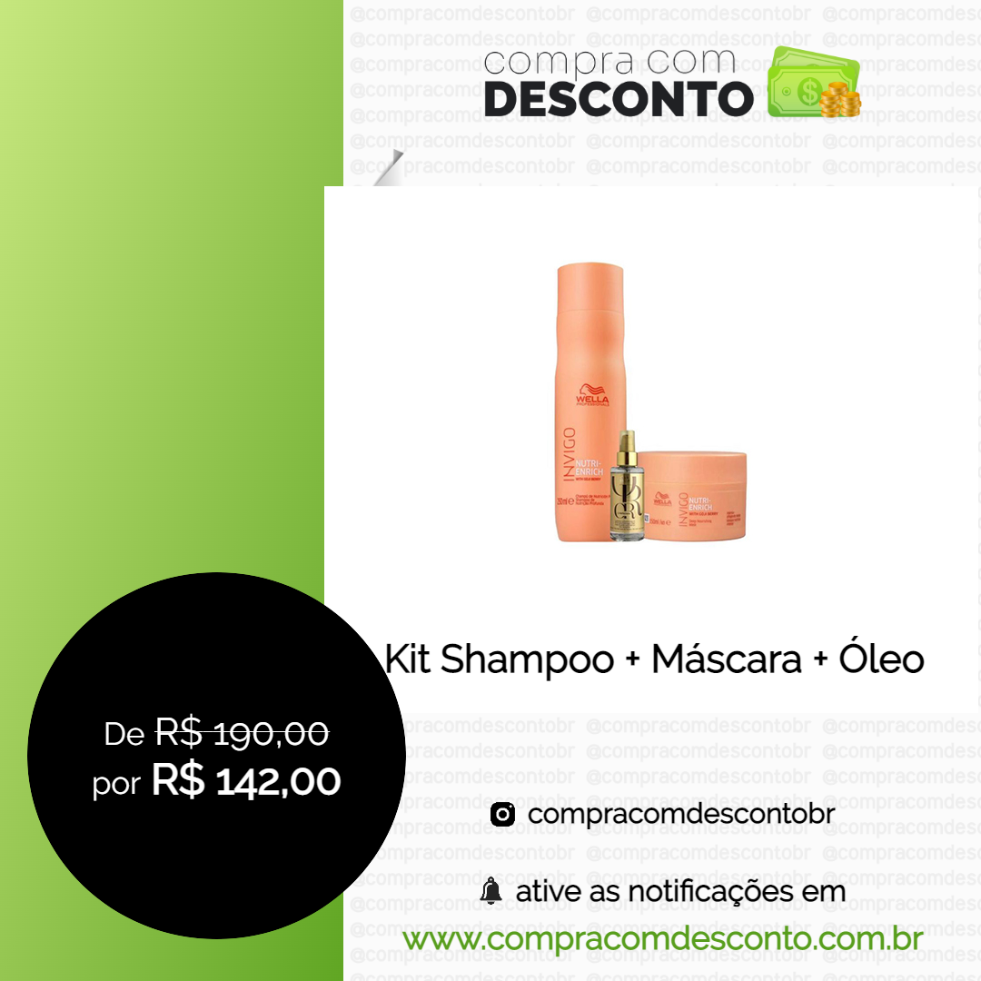 Kit Shampoo + Máscara + Óleo na loja Magalu - - Compra Com Desconto