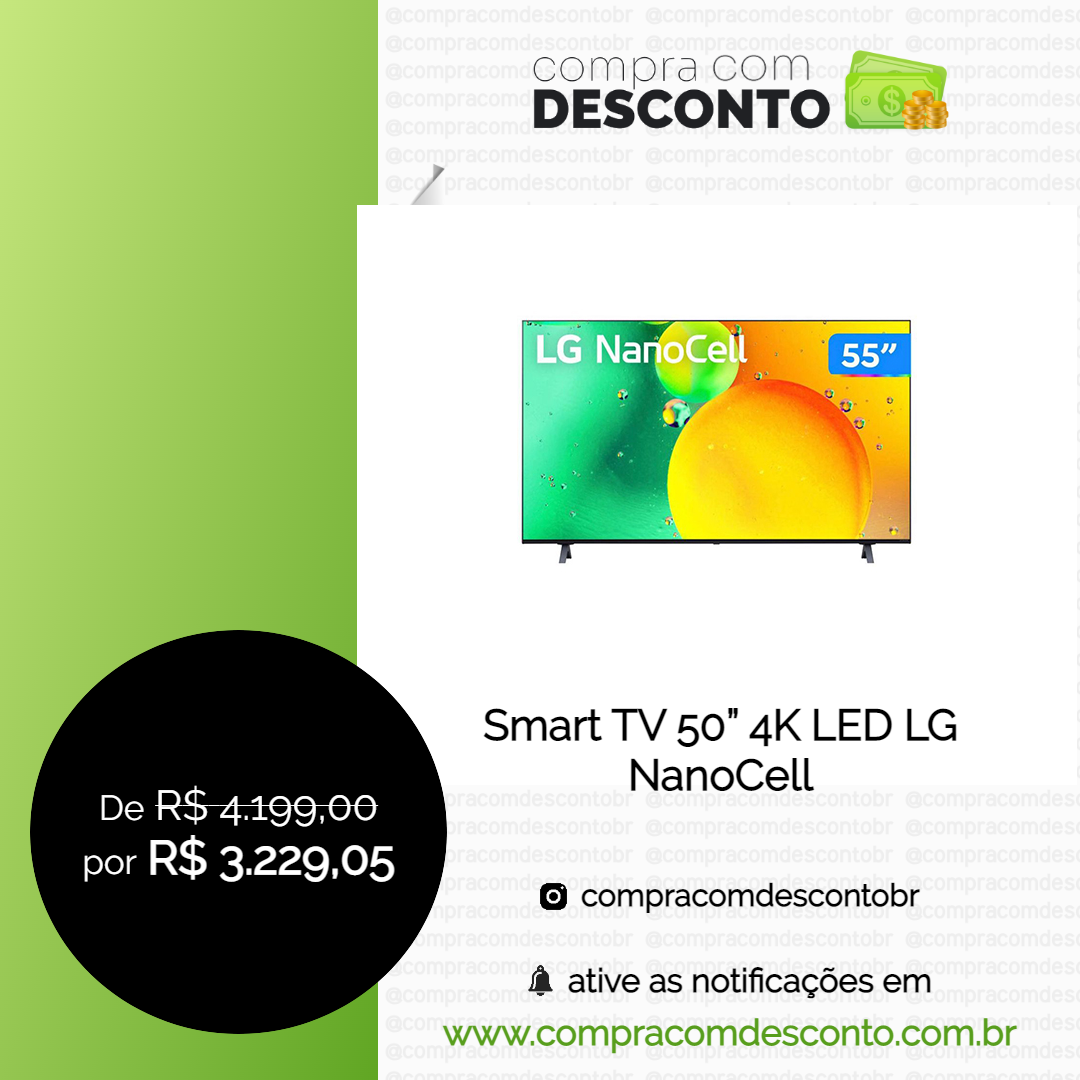 Smart TV 50” 4K LED LG NanoCell na loja Magalu- Compra Com Desconto